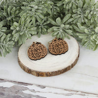 Cheetah or Leopard Print Pumpkin Earrings (Set of 2 Sizes) - Glowforge