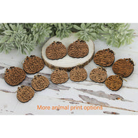 Cheetah or Leopard Print Pumpkin Earrings (Set of 2 Sizes) - Glowforge