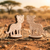 Cheetah Toy - Safari Animal Figure for Play, Crafts & Painting - Glowforge