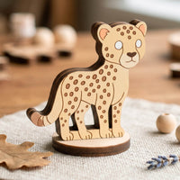Cheetah Toy - Safari Animal Figure for Play, Crafts & Painting - Glowforge