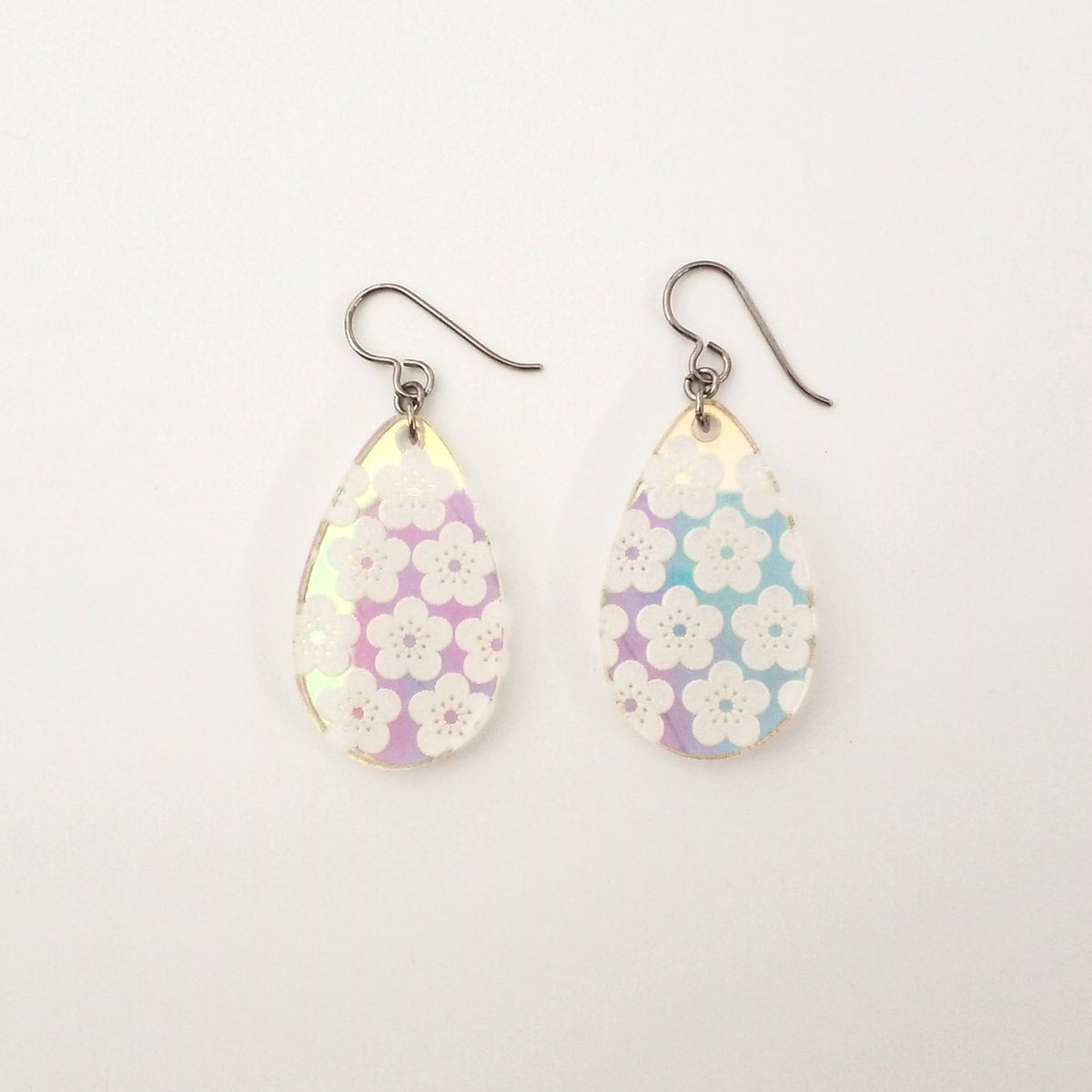 Cherry Blossom Flower Earring Drops - Glowforge