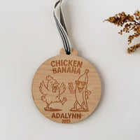 Chicken Banana Trendy Teen Ornament - Glowforge