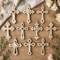 Christianity Layered Crosses (Set of 10) Religious Designs - Glowforge