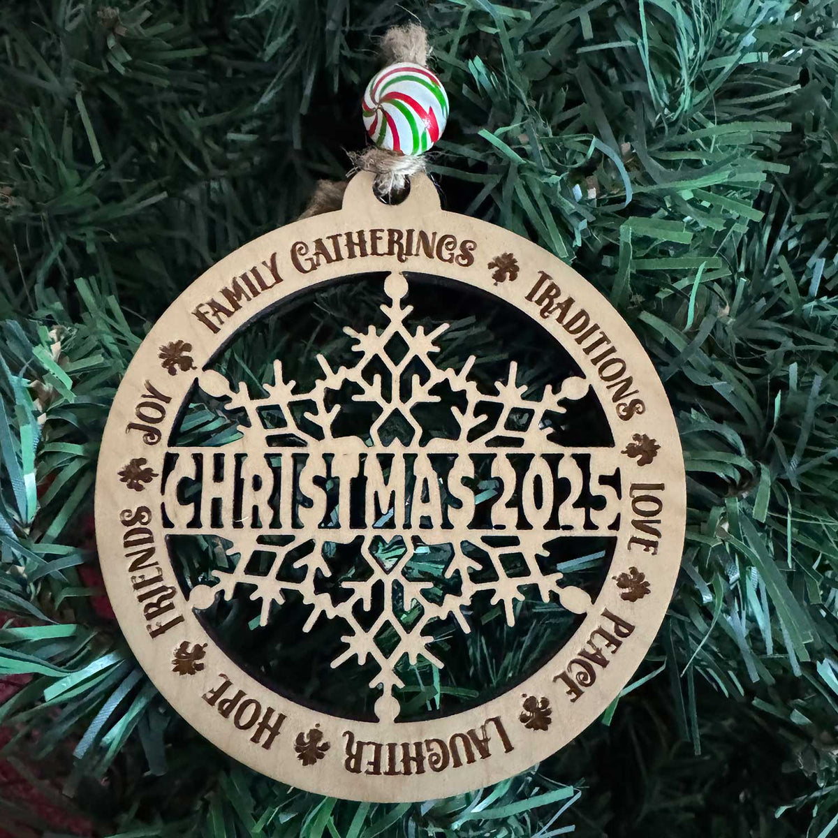 Christmas 2025 Family Traditions Ornament - Glowforge