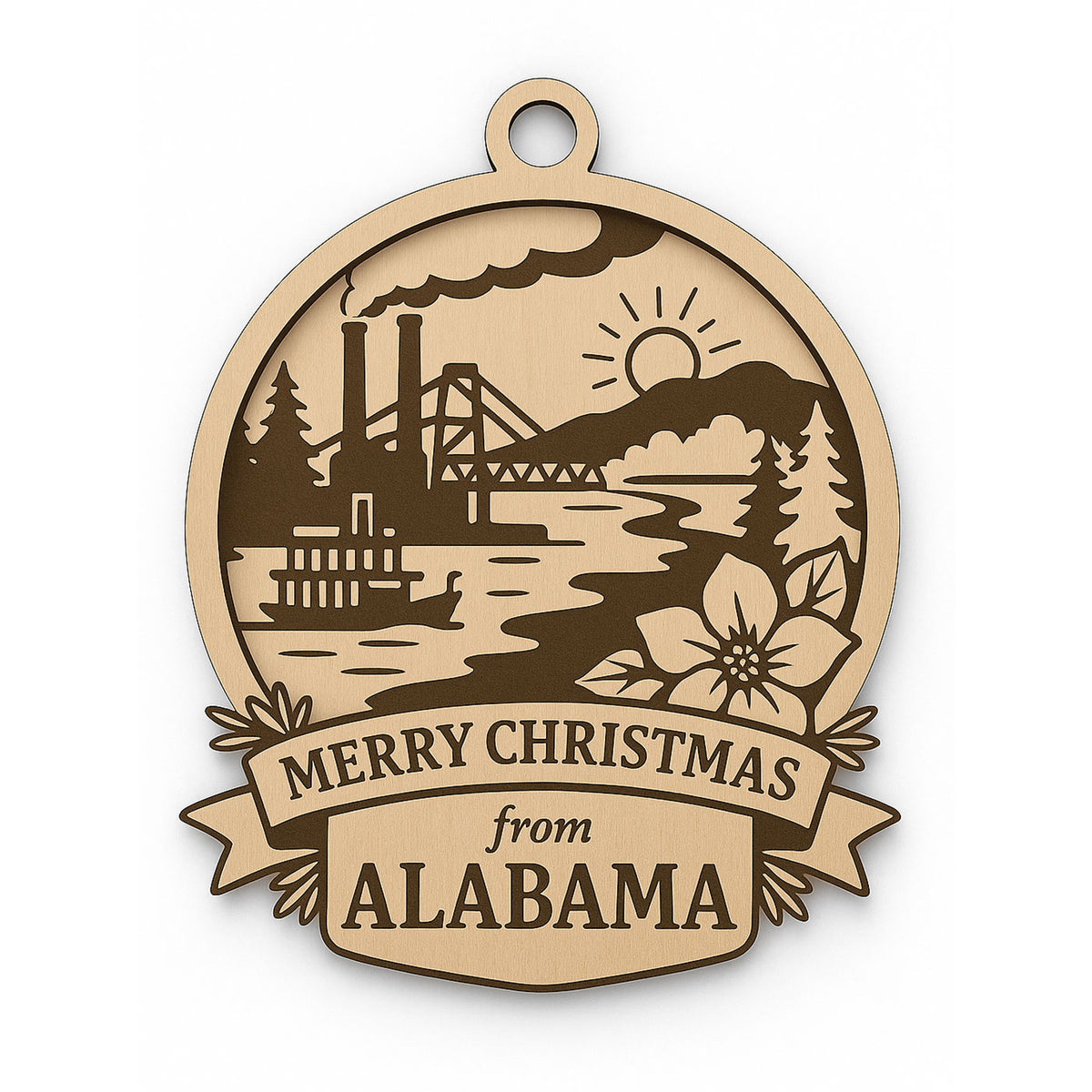 Christmas Across America Ornament - Alabama - Glowforge