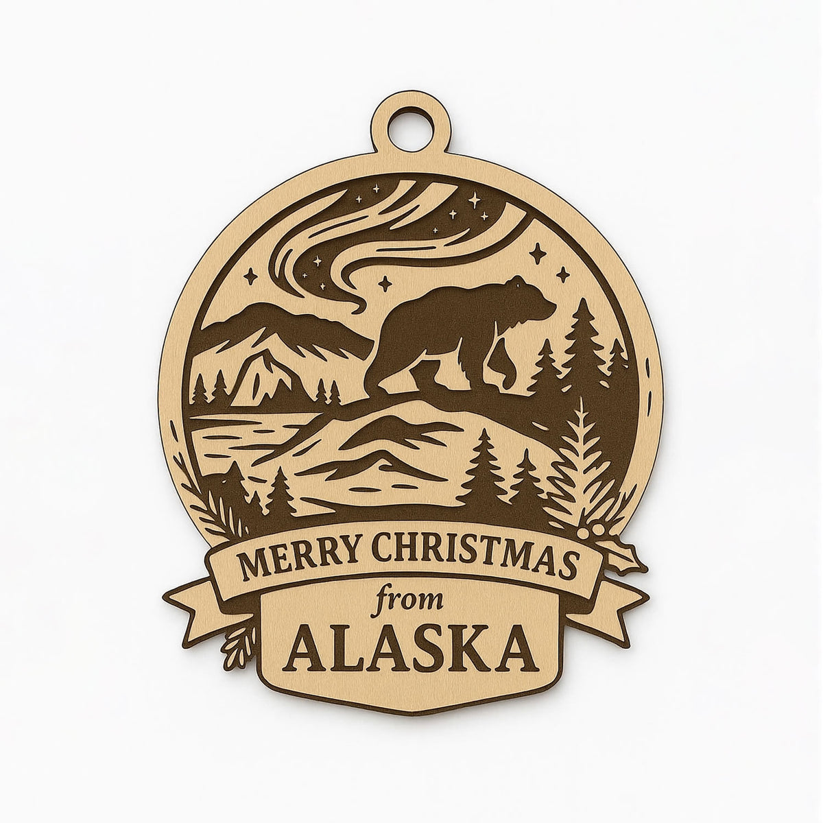 Christmas Across America Ornament - Alaska  Glowforge