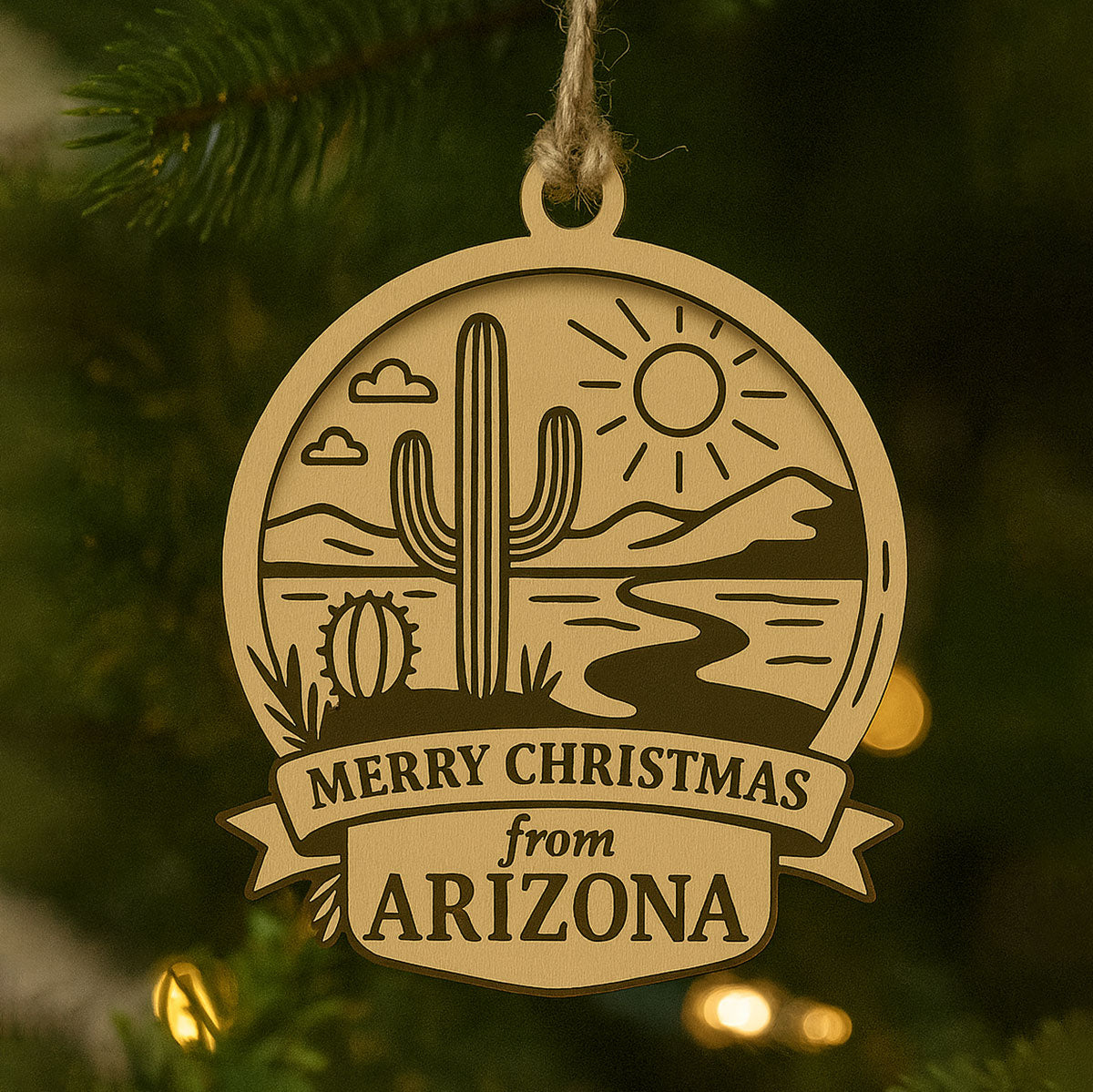 Christmas Across America Ornament - Arizona - Glowforge