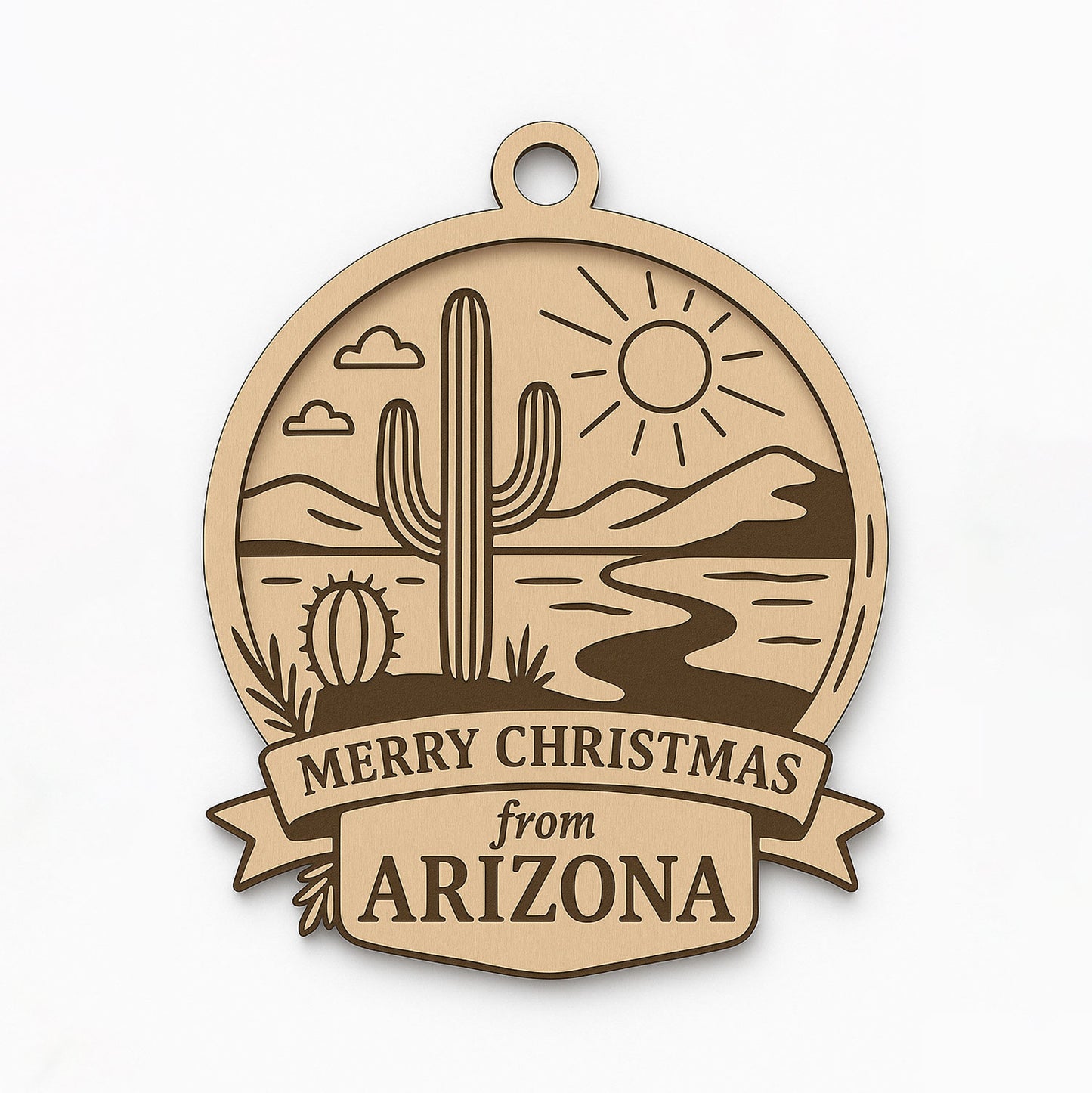 Christmas Across America Ornament - Arizona - Glowforge