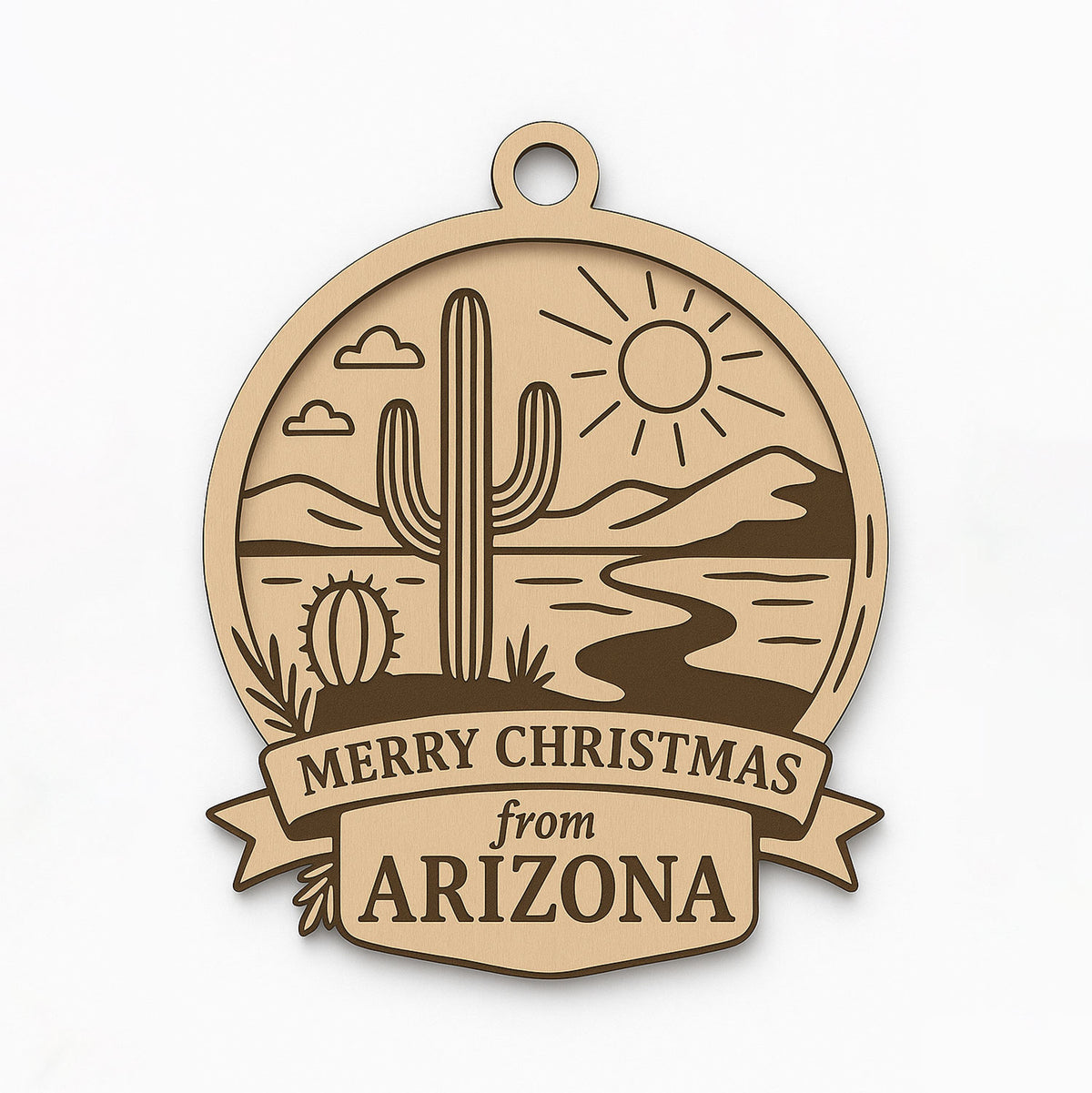 Christmas Across America Ornament - Arizona - Glowforge