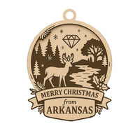 Christmas Across America Ornament - Arkansas - Glowforge