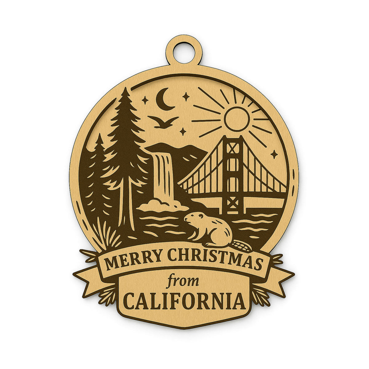 Christmas Across America Ornament - California - Glowforge