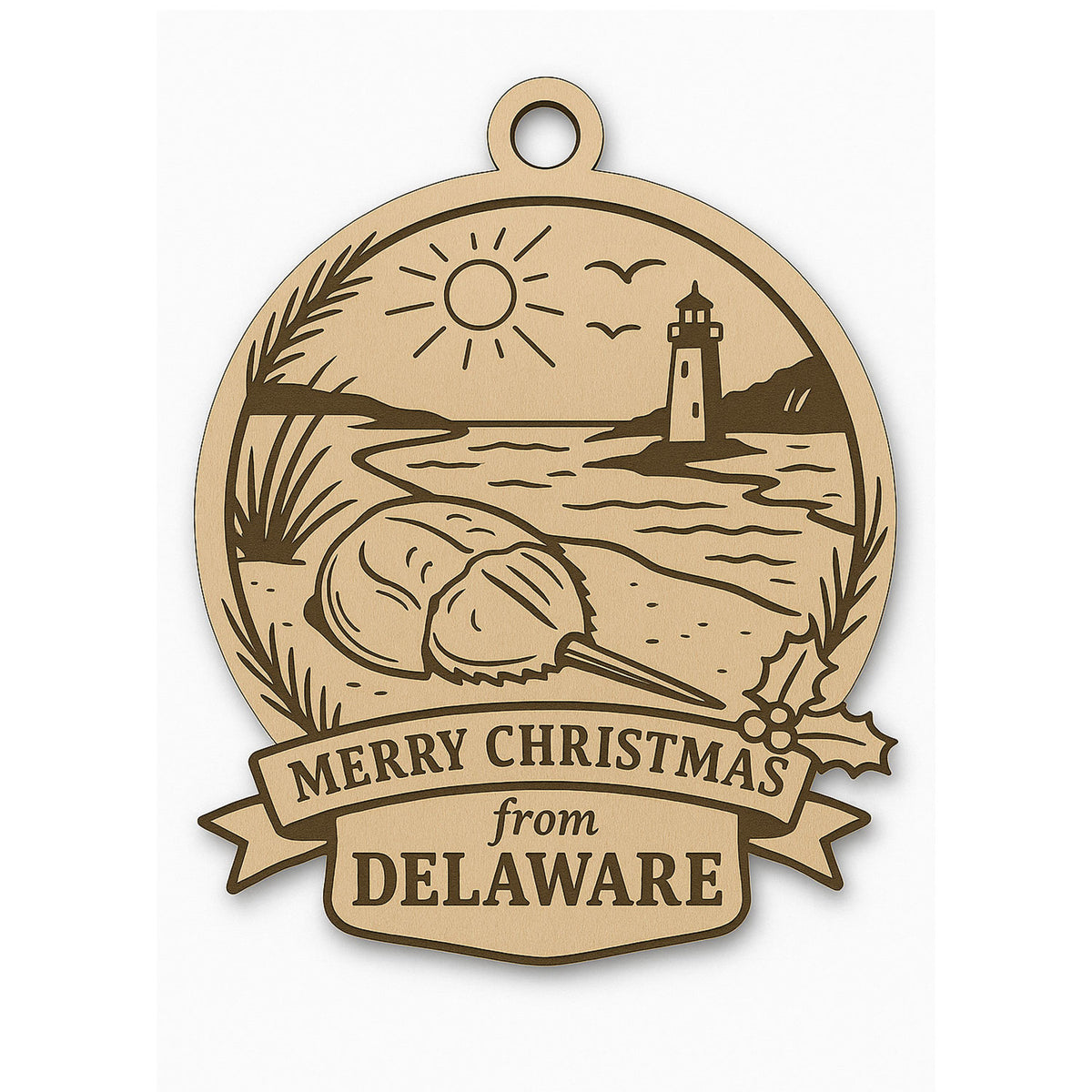 Christmas Across America Ornament  - Delaware - Glowforge