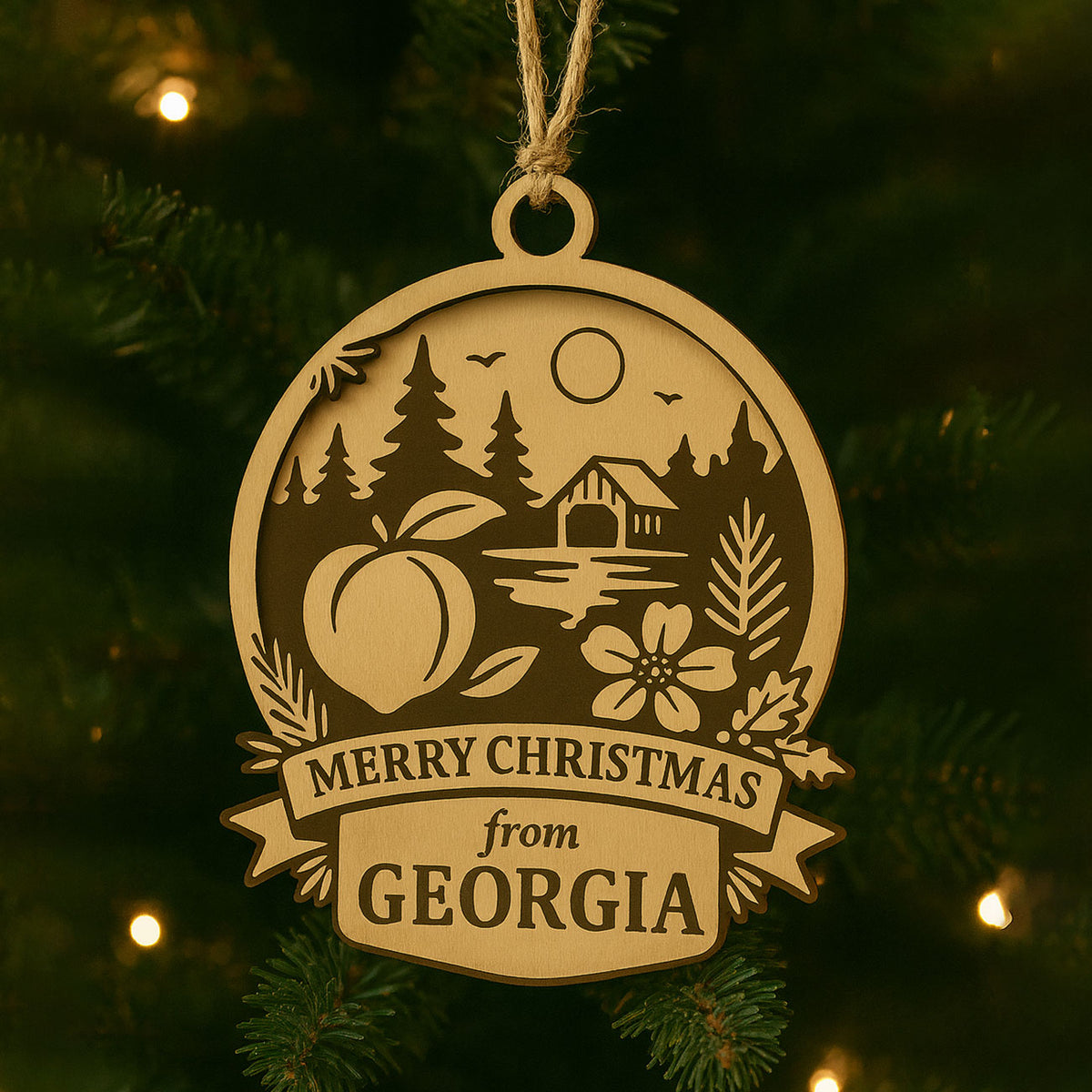 Christmas Across America Ornament - Georgia - Glowforge
