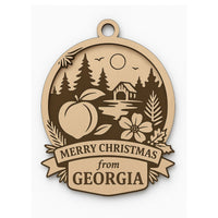 Christmas Across America Ornament - Georgia - Glowforge
