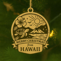 Christmas Across America Ornament - Hawaii - Glowforge
