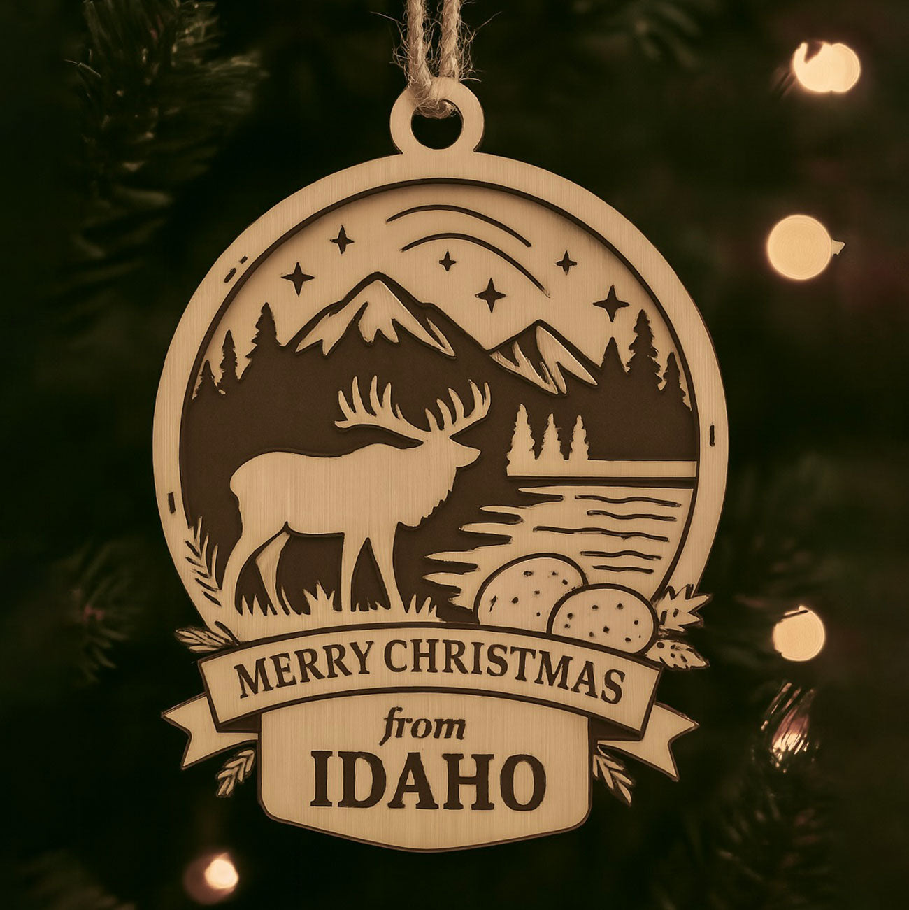 Christmas Across America Ornament - Idaho - Glowforge