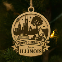 Christmas Across America Ornament - Illinois - Glowforge