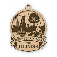 Christmas Across America Ornament - Illinois - Glowforge