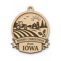 Christmas Across America Ornament - Iowa
