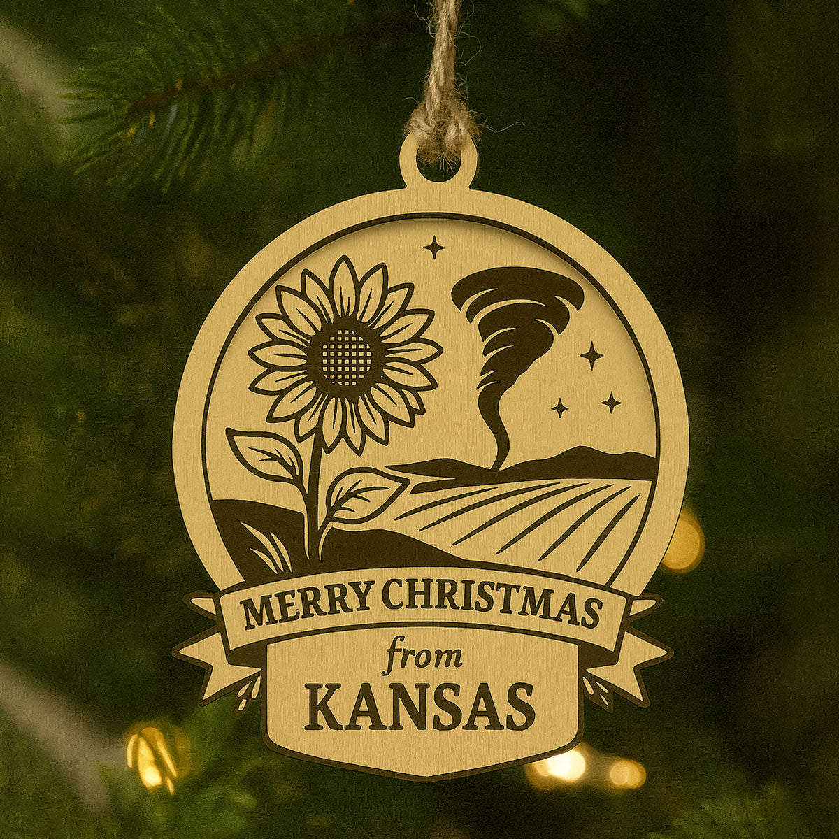 Christmas Across America Ornament - Kansas