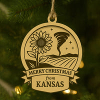 Christmas Across America Ornament - Kansas