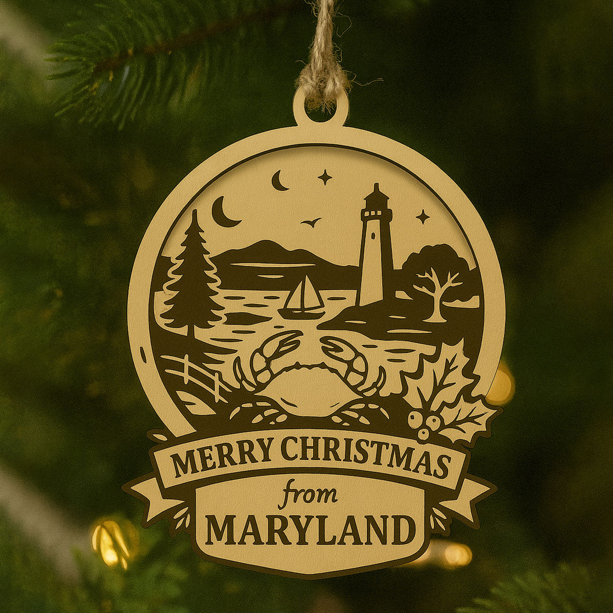 Christmas Across America Ornament - Maryland - Glowforge