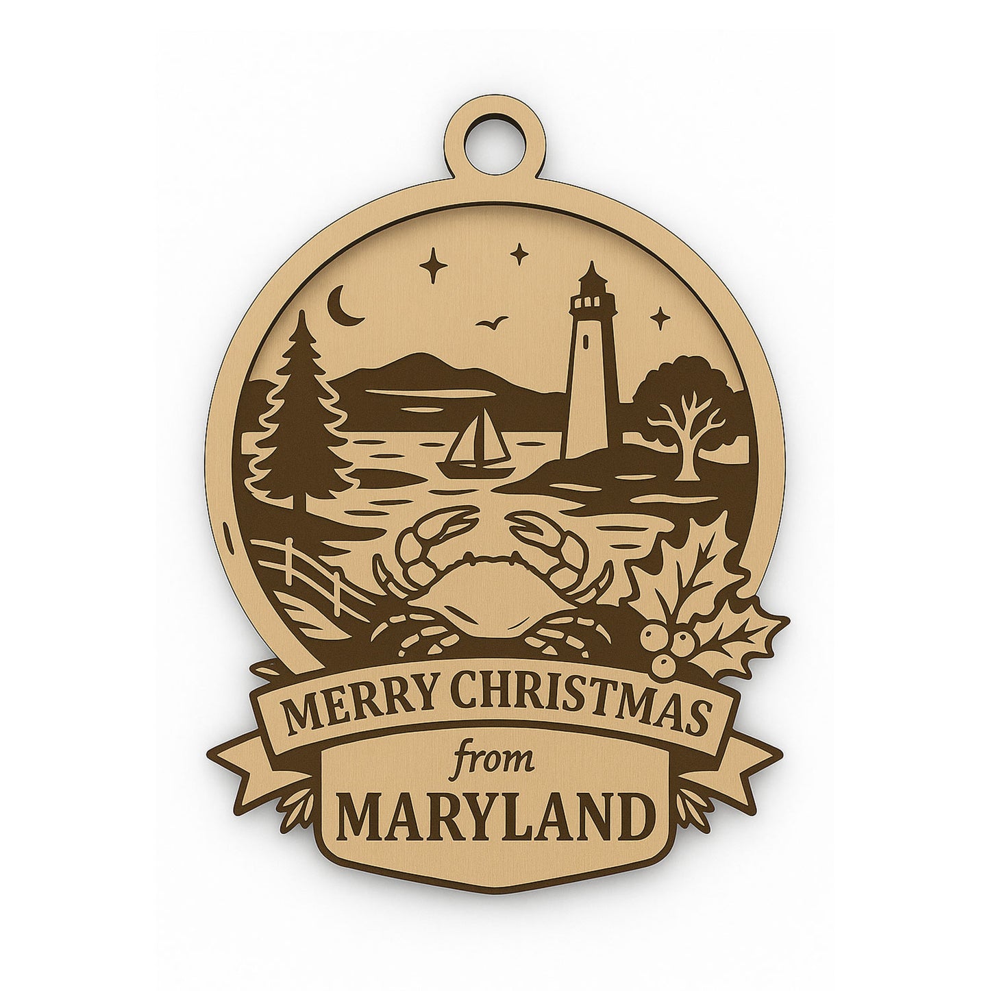 Christmas Across America Ornament - Maryland - Glowforge