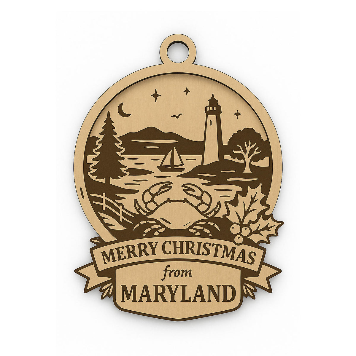 Christmas Across America Ornament - Maryland - Glowforge