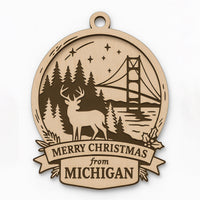Christmas Across America Ornament - Michigan - Glowforge