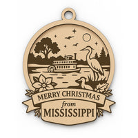 Christmas Across America Ornament - Mississippi - Glowforge