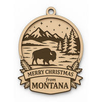 Christmas Across America Ornament - Montana - Glowforge