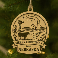 Christmas Across America Ornament - Nebraska - Glowforge