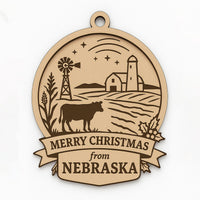 Christmas Across America Ornament - Nebraska - Glowforge