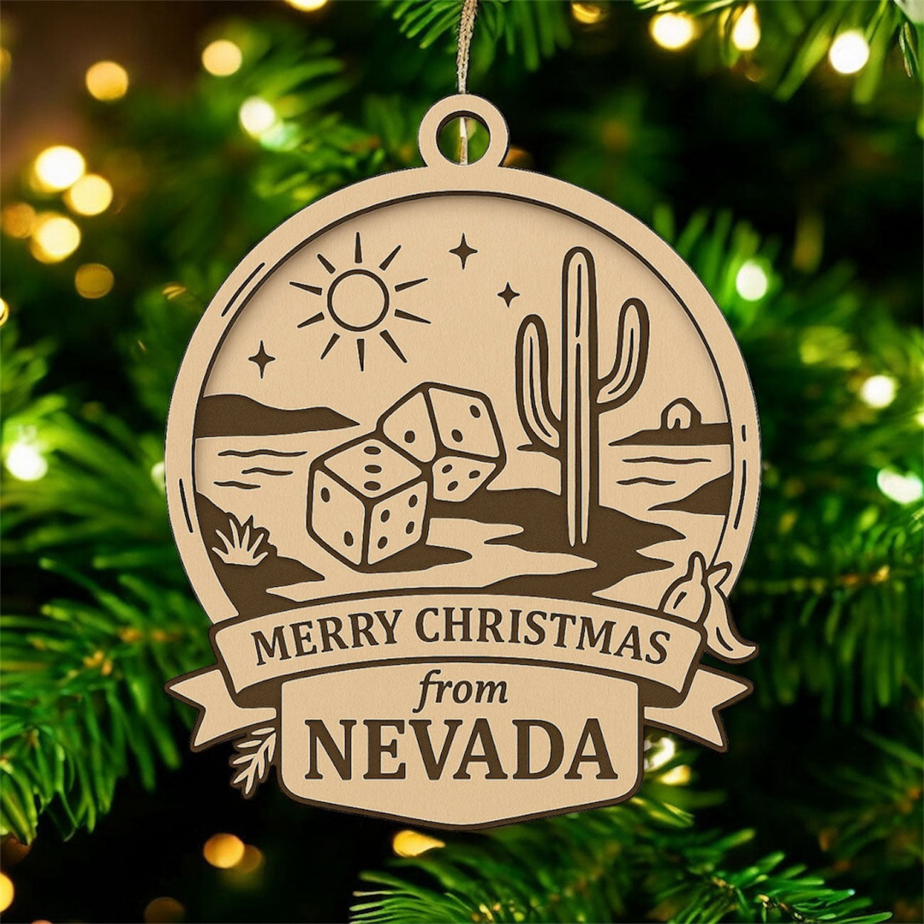 Christmas Across America Ornament - Nevada - Glowforge