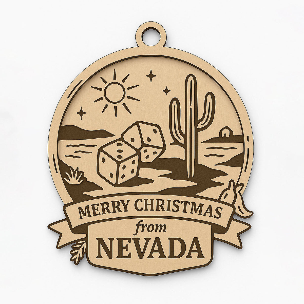 Christmas Across America Ornament - Nevada - Glowforge