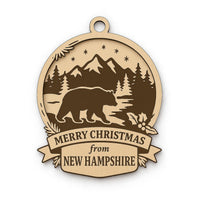 Christmas Across America Ornament - New Hampshire - Glowforge