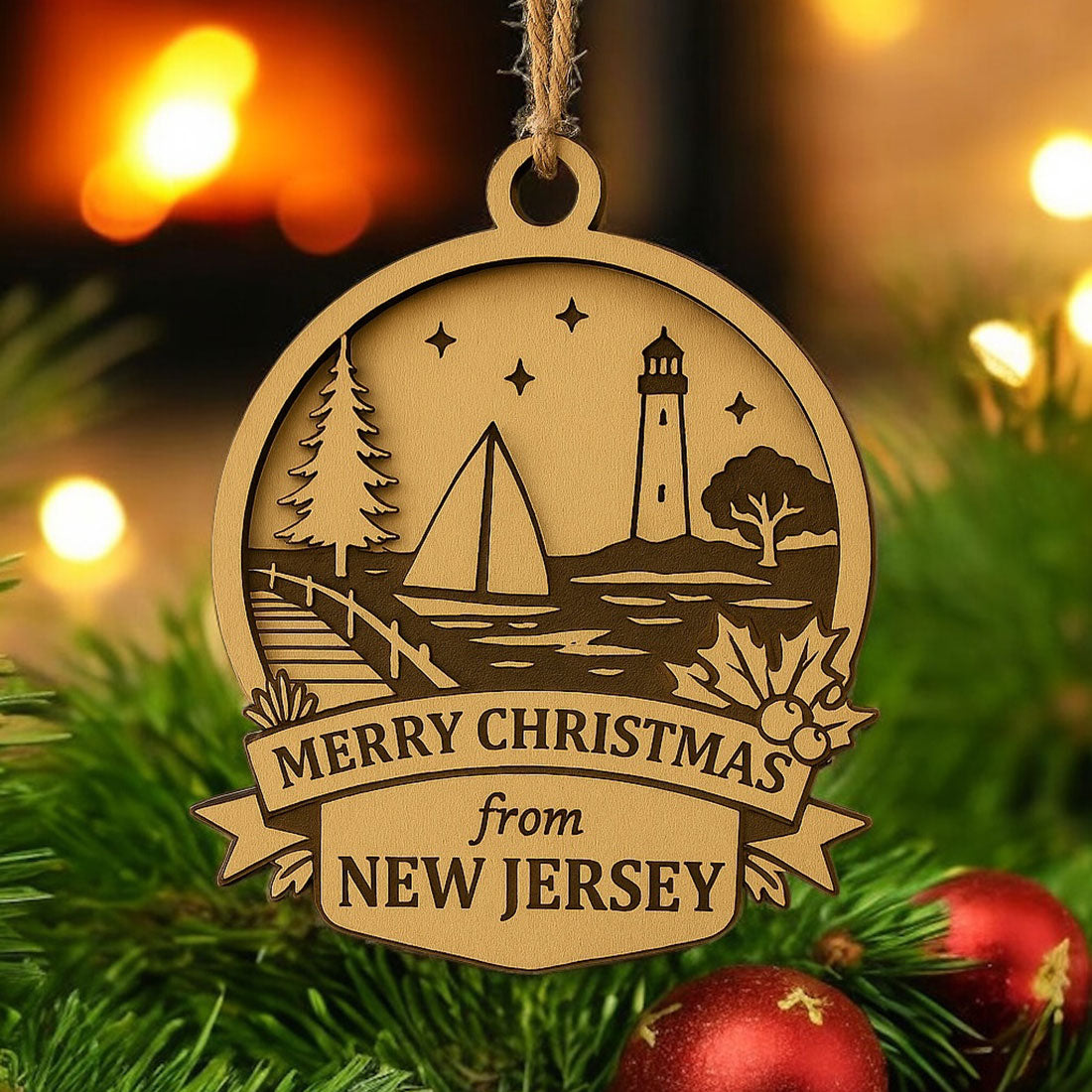 Christmas Across America Ornament - New Jersey - Glowforge