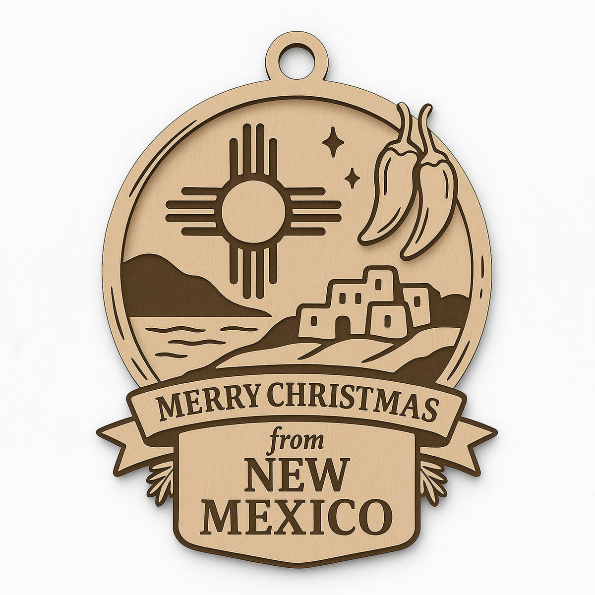 Christmas Across America Ornament - New Mexico - Glowforge