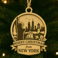 Christmas Across America Ornament - New York - Glowforge