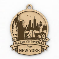 Christmas Across America Ornament - New York - Glowforge