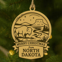 Christmas Across America Ornament - North Dakota - Glowforge