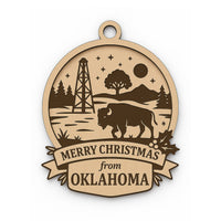 Christmas Across America Ornament - Oklahoma - Glowforge