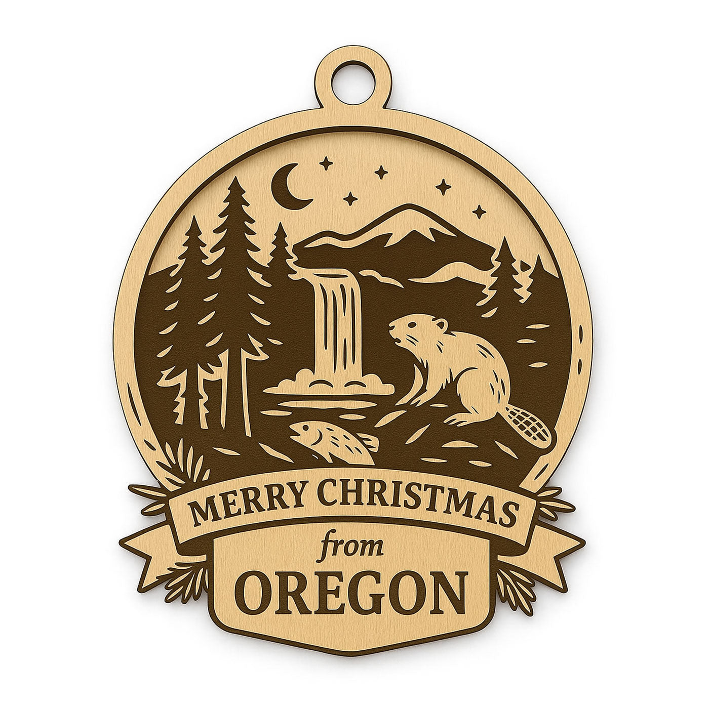 Christmas Across America Ornament - Oregon - Glowforge