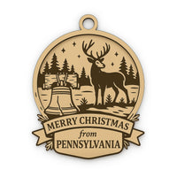 Christmas Across America Ornament - Pennsylvania - Glowforge