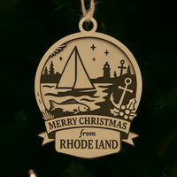 Christmas Across America Ornament - Rhode Island