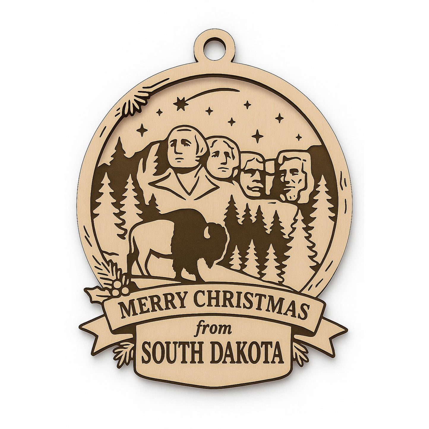 Christmas Across America Ornament - South Dakota - Glowforge