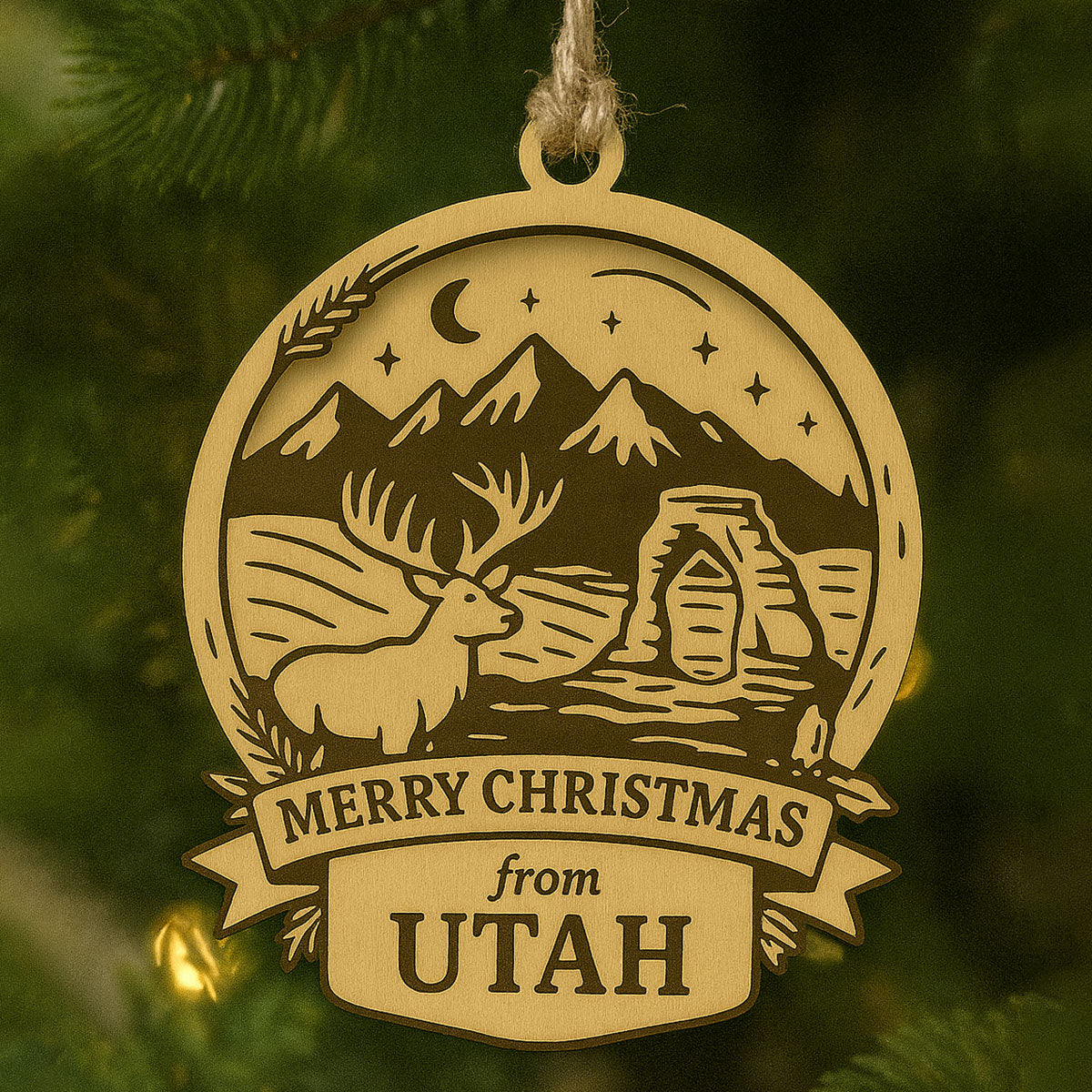 Christmas Across America Ornament - Utah - Glowforge