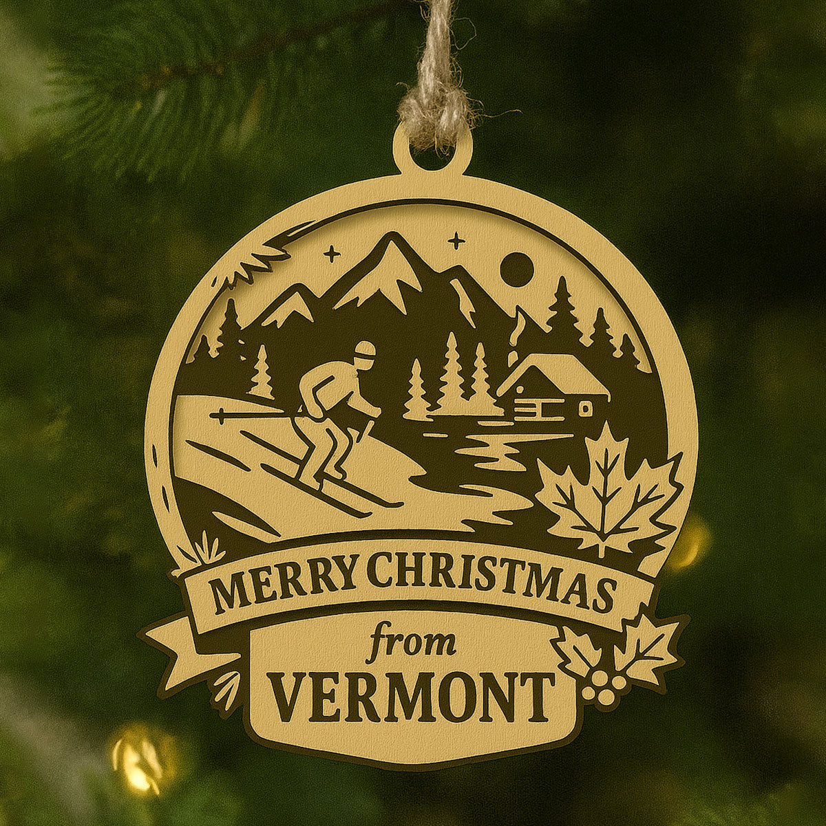Christmas Across America Ornament - Vermont - Glowforge
