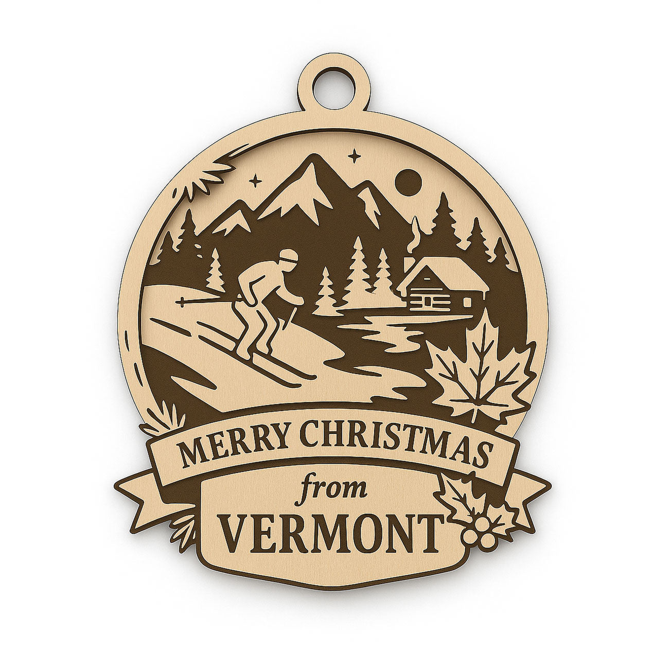 Christmas Across America Ornament - Vermont - Glowforge