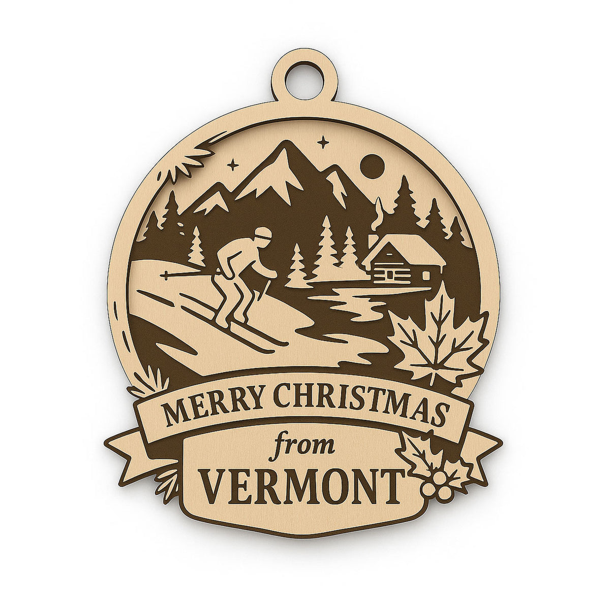 Christmas Across America Ornament - Vermont - Glowforge